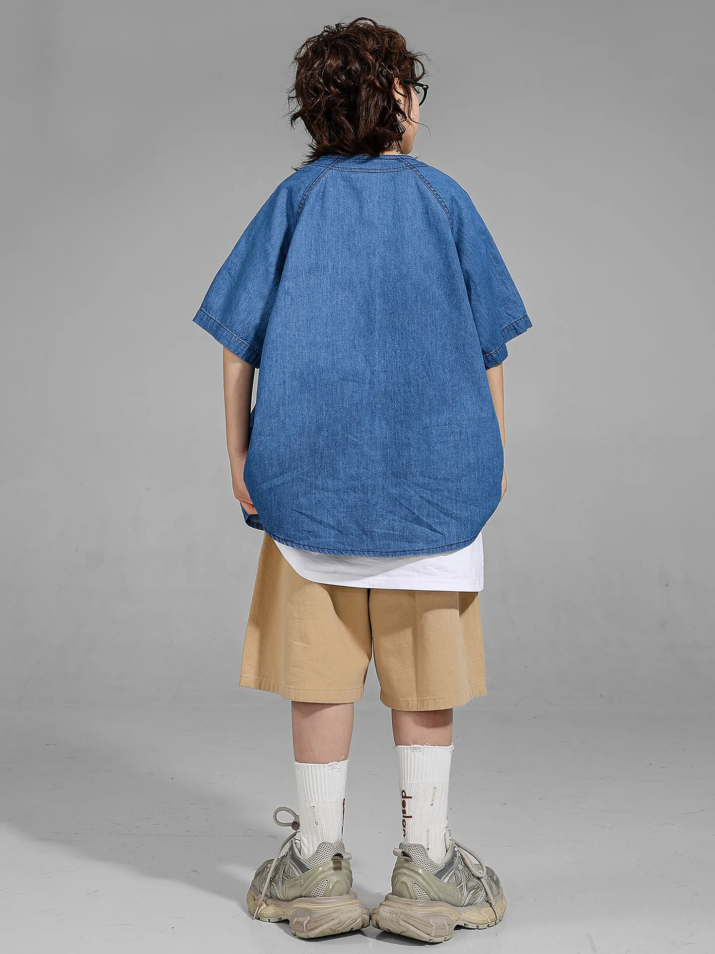streetwear 댄스 슈트 소년 힙합 의류 스트리트 댄스 재즈 댄스 의상 카우보이 자켓 반팔 슈트 무대 착용 dql11042