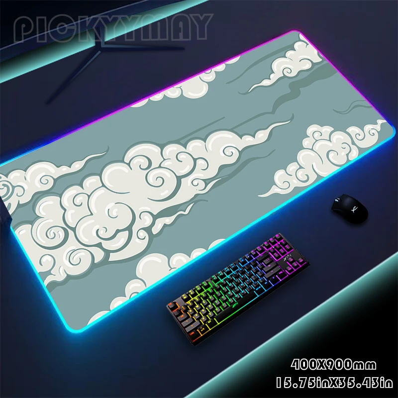 

Cloud RGB Mouse Pad Large Mousepads Gamer Mousepad LED Desk Pad Mouse Mat Backlit Laptop Pads Luminous Keyboard Mats