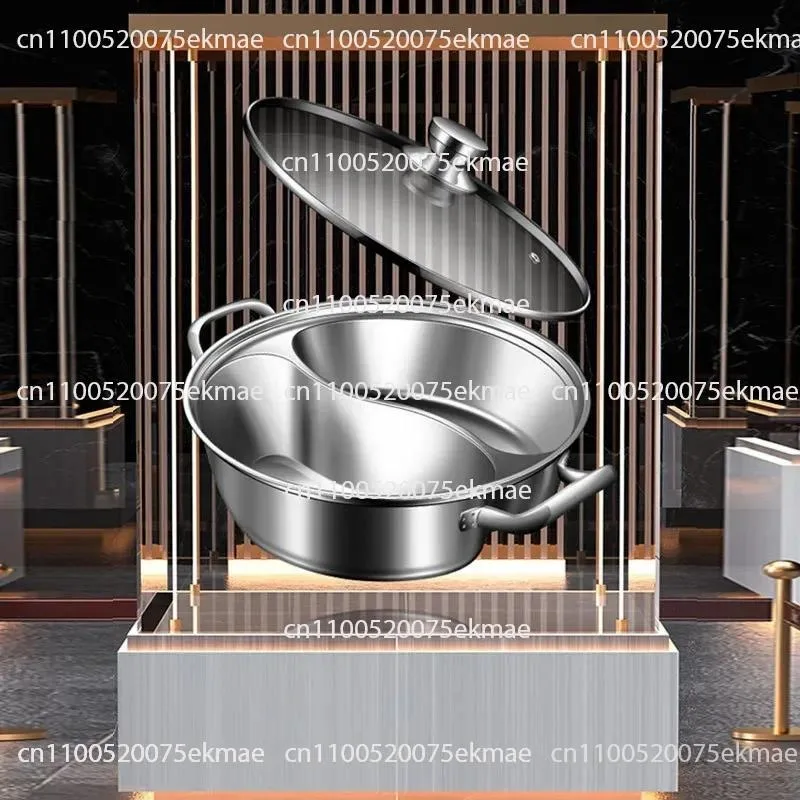 All-in-one Stainless Steel Double-boiler; Thick-walled, Multi-layered, Large-capacity Hotpot