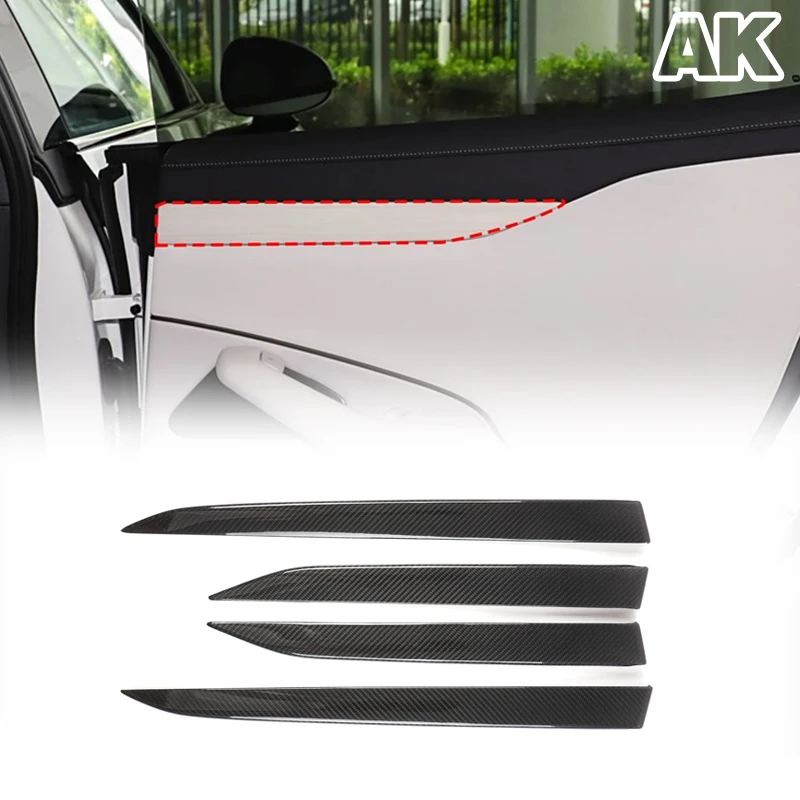 

For 2024-2025 Xiaomi SU7 Real carbon fiber Inner door panel decorative strips car interior modification parts