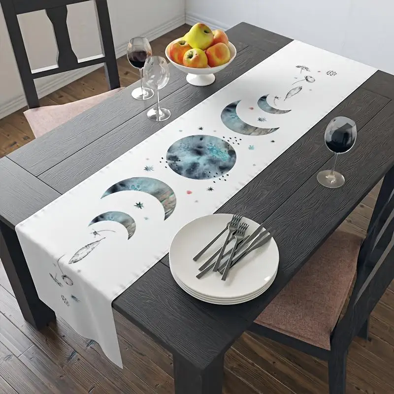 

Colorful Fish Group Pattern Table Runner, Stylish Dining Table Decorative Cloth Women's clothing