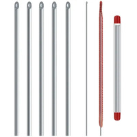 5/10pcs Quick Earthworm Hooking Needles Fishing Baiting Tools Hollow Gas Needle No-Escaping Worm Driller Pins for Angling