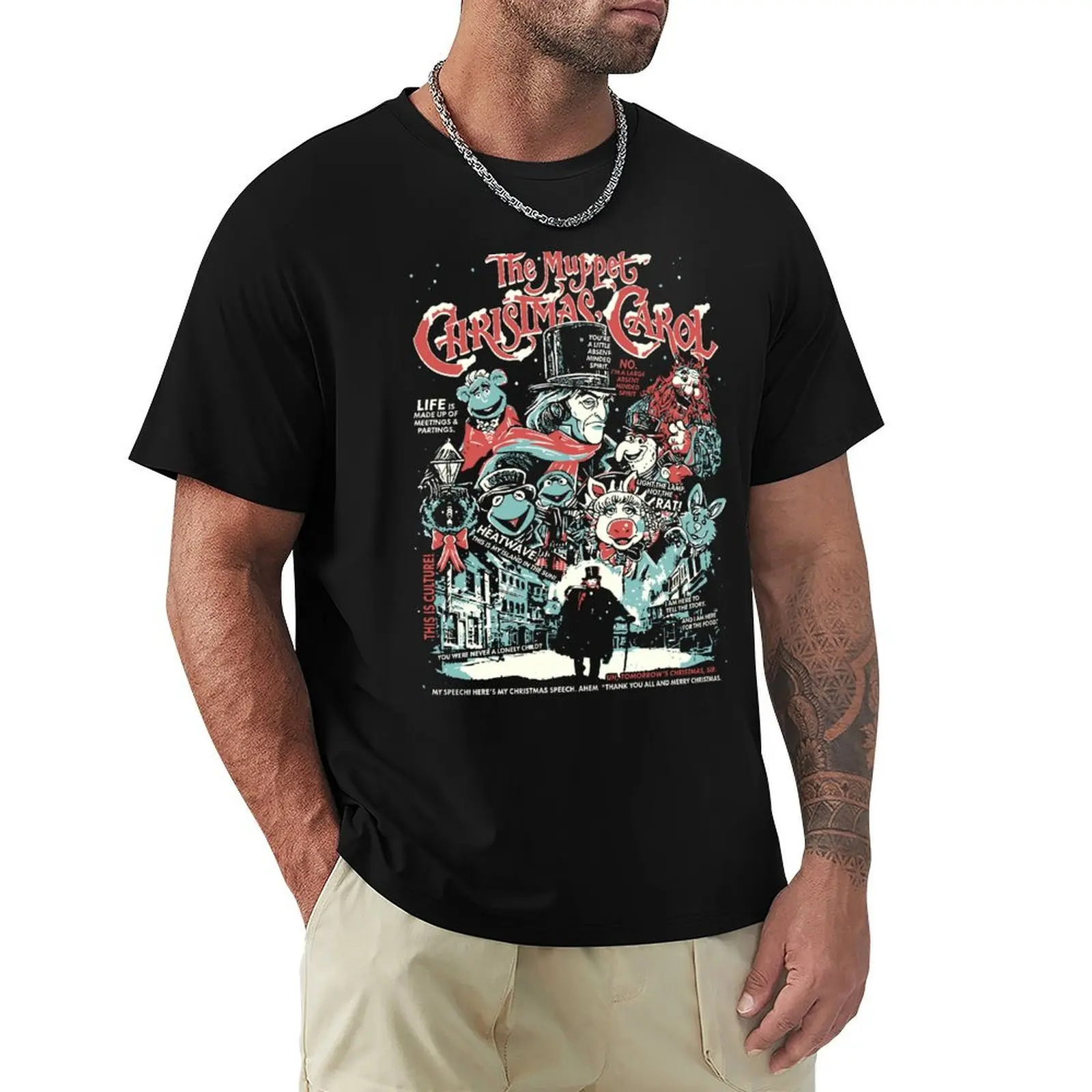 The Muppet Christmas Carol Retro Vintage T-Shirt Creative Graphic Tee Shirt