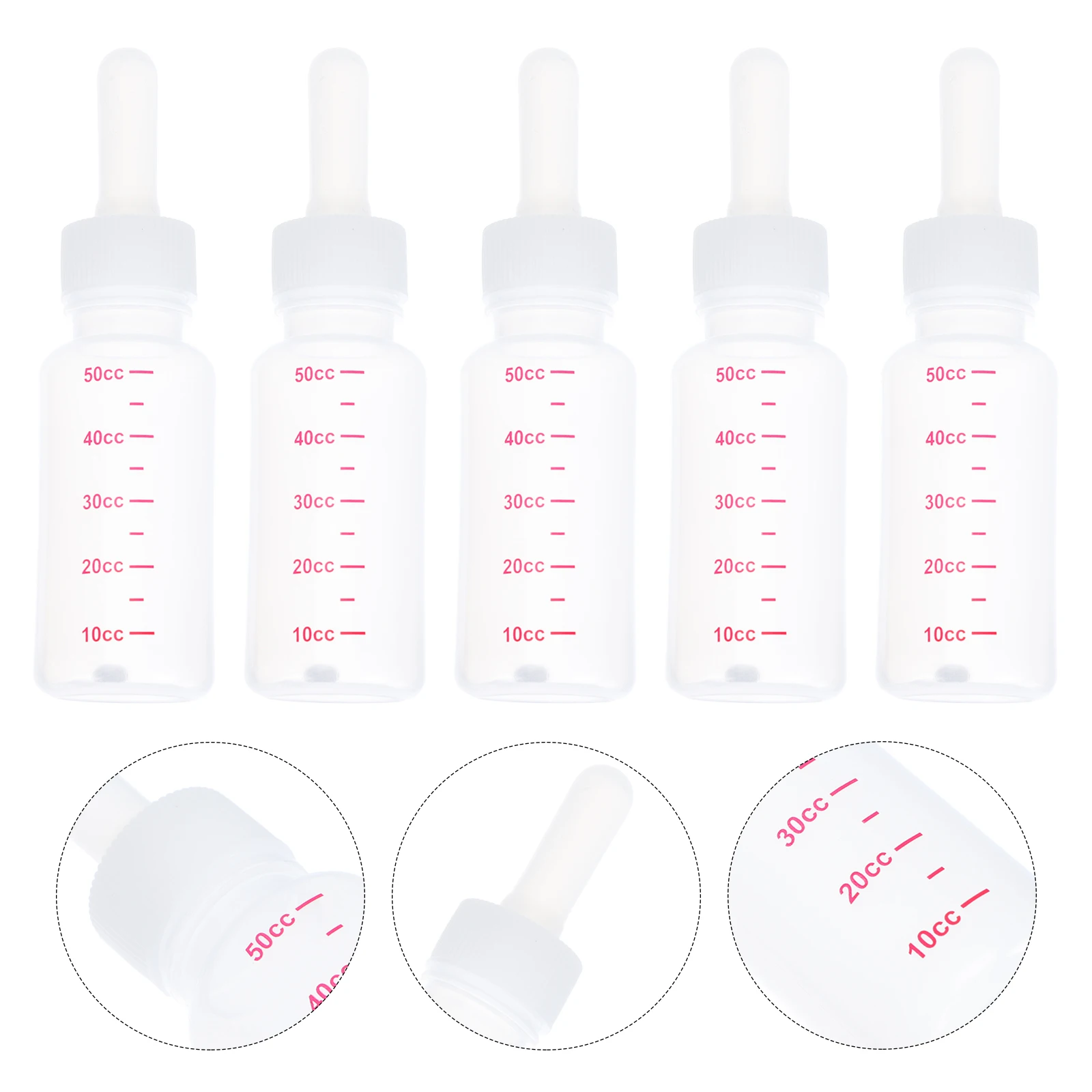 

5Sets Pet Nursing Bottles Dog Cat Feeding Supplies Newborn Puppy Kitten Milk Bottle Feeding Accessories Dog Bottles