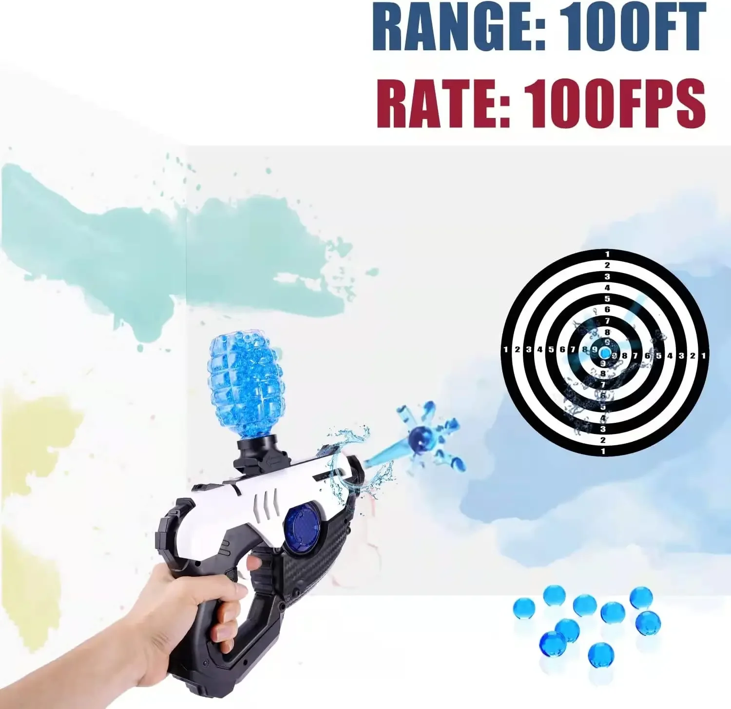 

Gel Ball Blaster Tracer with 5000 Beads, Backyard Fun and Outdoor Activities-Fighting Shooting Games