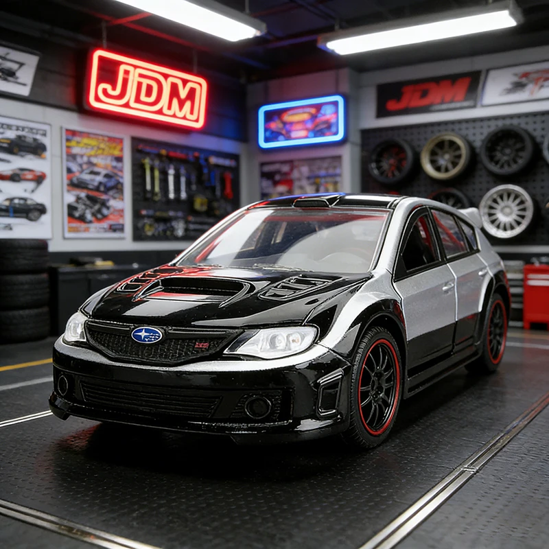 

JADA 1:32 Brian Impreza WRX STI легкосплавный автомобиль, литье под давлением и игрушечный транспорт, модель автомобиля, миниатюрная масштабная модель автомобиля, игрушки для детей
