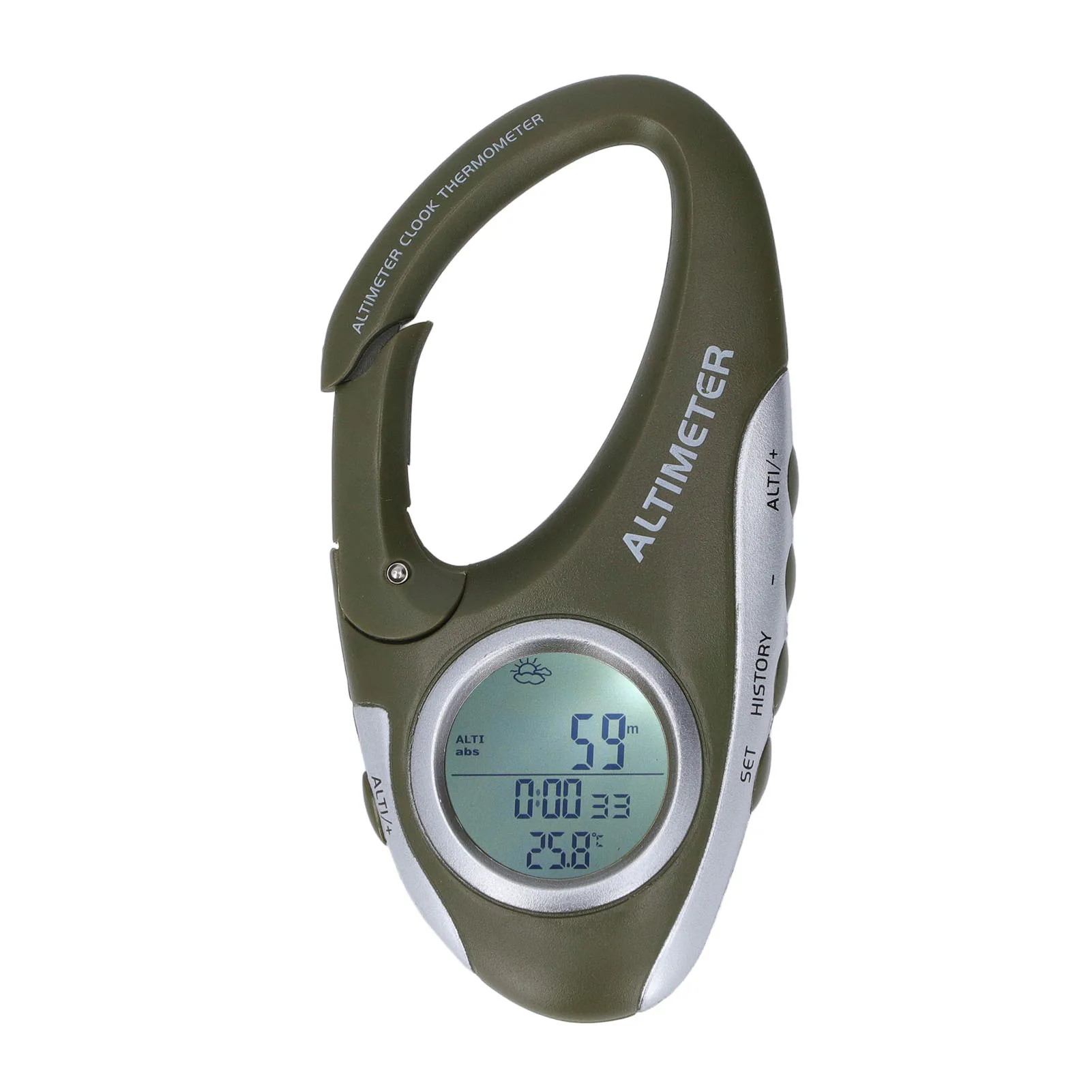 

Handheld Thermometer Digital Altimeter Barometer Multifunctional ABS Housing Backlight Altitude Barometer for Outdoor Sports