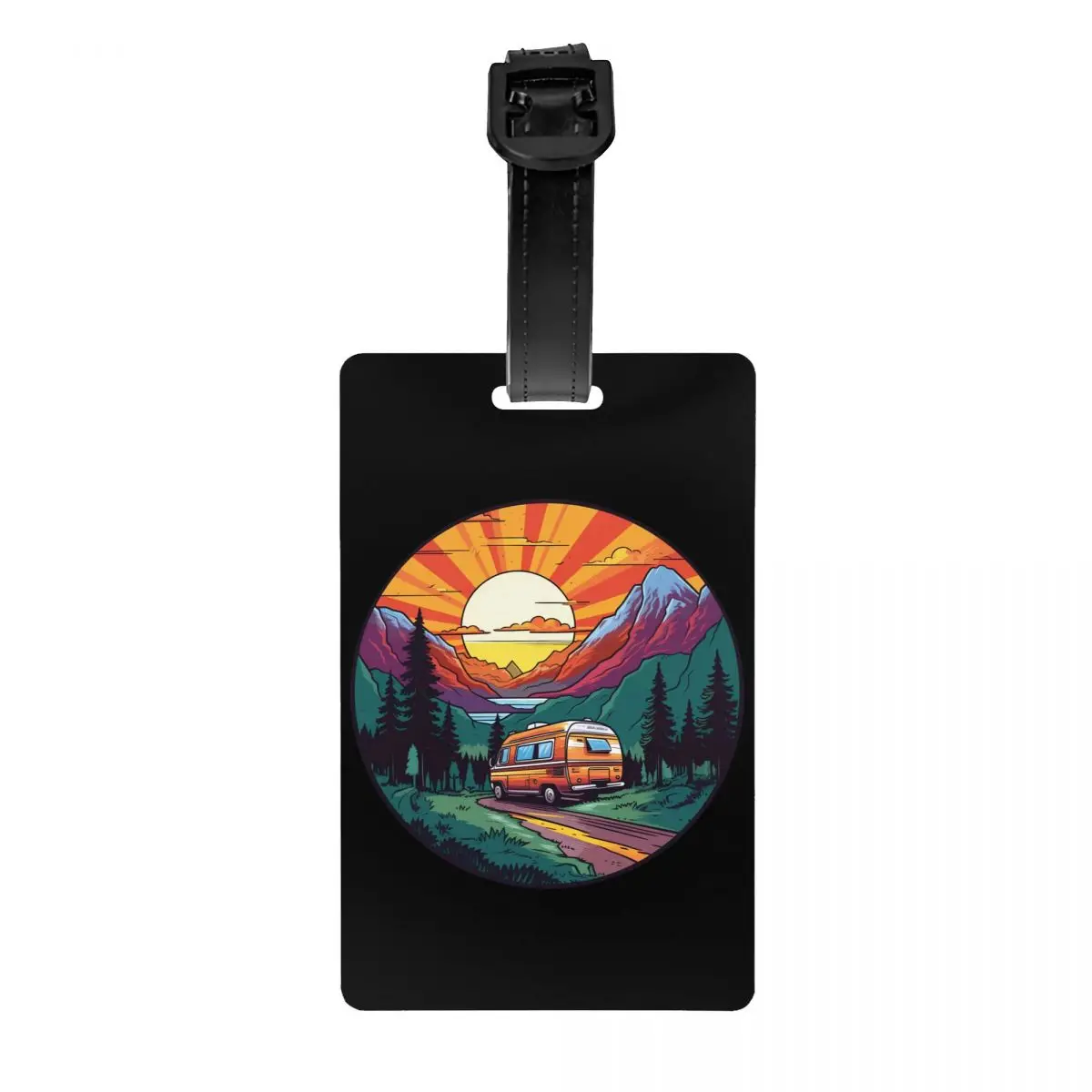 Custom Mountain Campers Adventure Camping Luggage Tags Custom Baggage Tags Privacy Cover ID Label