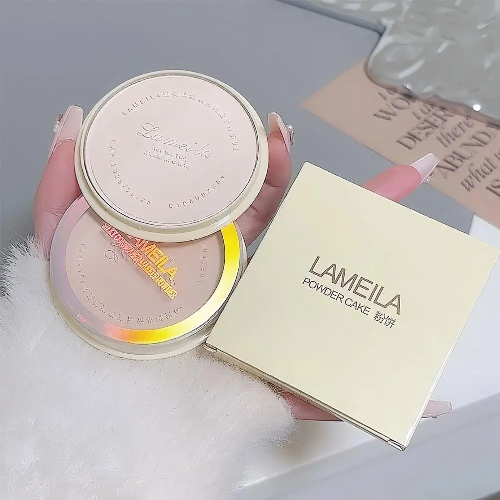 Natural Pressed Powder Transparent White Brighten Oil Control Concealer Lasting Face Makeup Setting Powder Waterproof Cosmetic