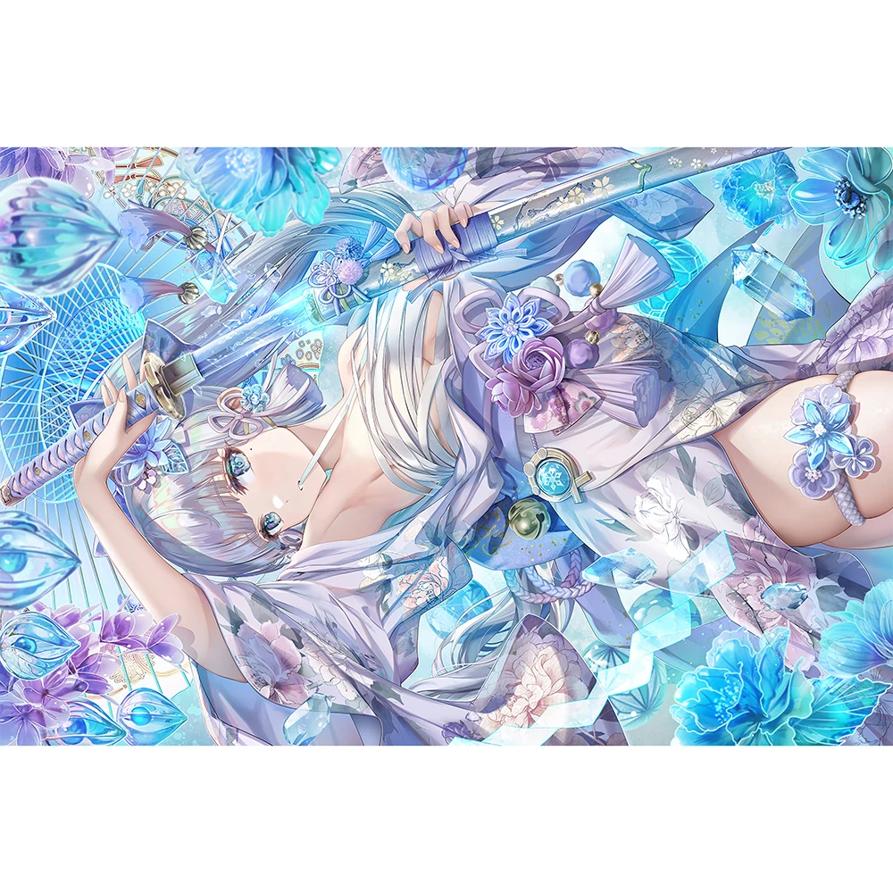 Blonde Sexy Beauty Playmat Art Picture Mat Cards Cover MGT Cards Protector DTCG MTG TCG Mousemat/Star Reals Board Games