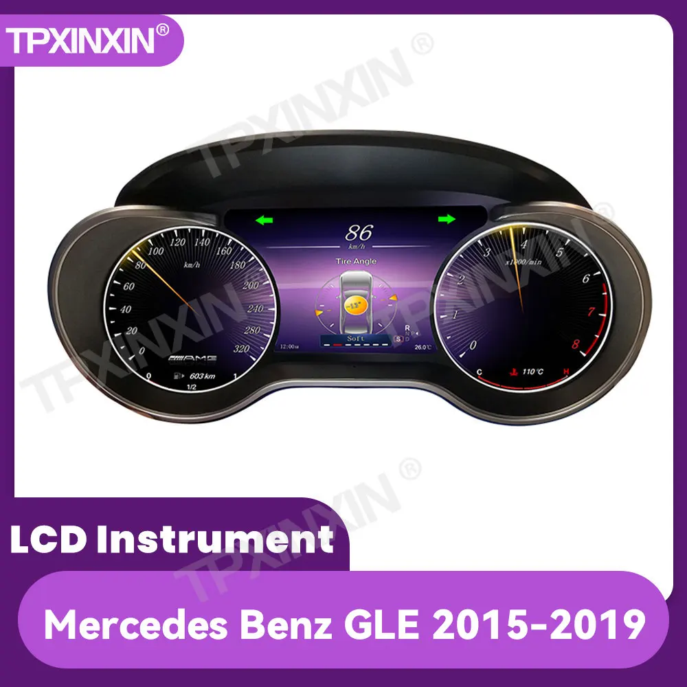 

12.3 Inch For Mercedes Benz GLE 2015-2019 LCD Digital Instrument Cluster Smart Odometer Speedometer Linux OS QLED Screen Cockpit