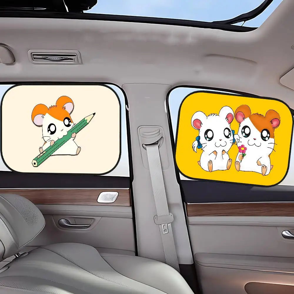 

Cartoon Cute H-HamtaroS 1PCS Car Electrostatic Sunshade UV Protector Self Adhesive Car Side Window Sun Visor Protection Film
