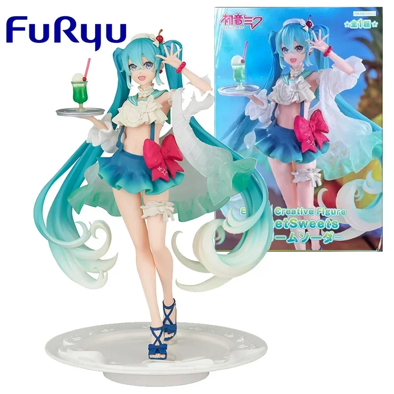 FuRyu Original Exceed Creative Figure SweetSweets Hatsune Miku Anime Action Figure Toys For Boys Girls Children Birthday Gifts