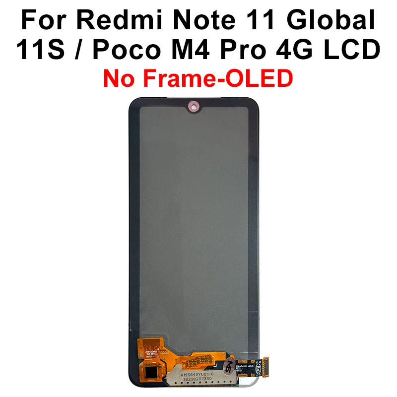 6.43'' OLED For Xiaomi Redmi Note 11 Global Screen Touch Panel