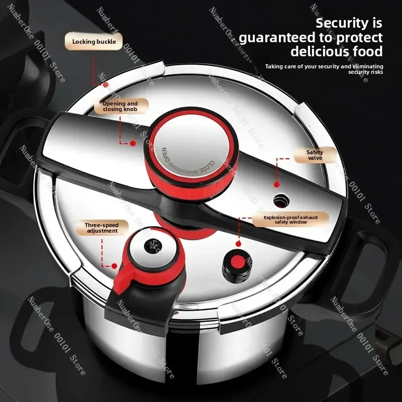 Thickened Explosion-Proof Pressure Cooker, 316 Stainless Steel Household Cooker
