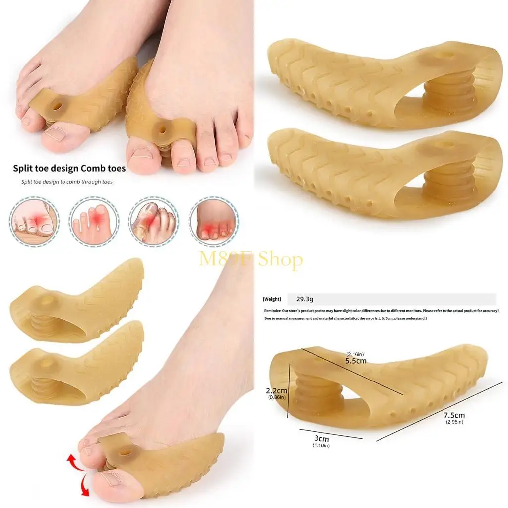 M89F Toe Spacer For Foot Alignment Relief Orthopedic Support Gels Cushions For Flat Shoes And Sandals