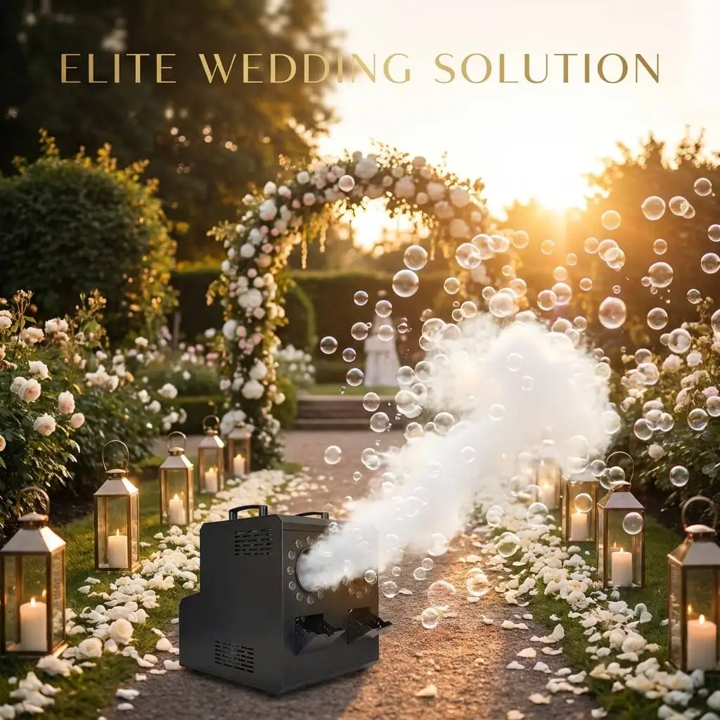 Double Wheel LED RGBW Fog/Smoke Machine DMX512 Remote Control Wedding Stage Effect Professional Automatic Large Output