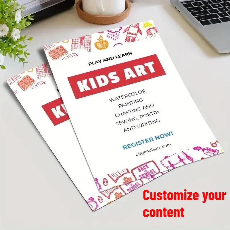40 Pcs 21x14cm Customizable Flyers with Logo High Resolution Print for Brand Awareness Campaigns
