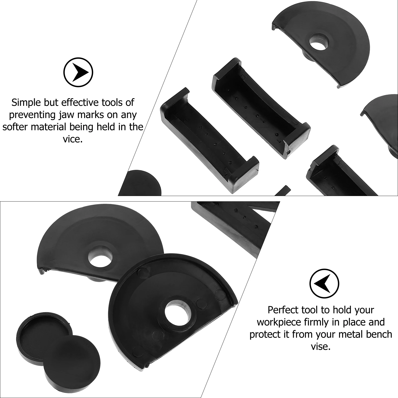 

12pcs Non slip Rubber Cushion Bench Vise Pad Miniature Table Anti Pinch Gasket Durable Sturdy Protective Tool For Soft Material