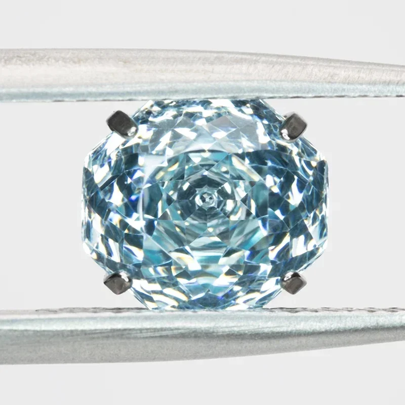 

NEW Cubic Zirconia Stainless Steel Earring Rose Cut Bozi Soda Color 8.0mm Jewelry for Women Wholesale 4 Prong Tragus Earrings