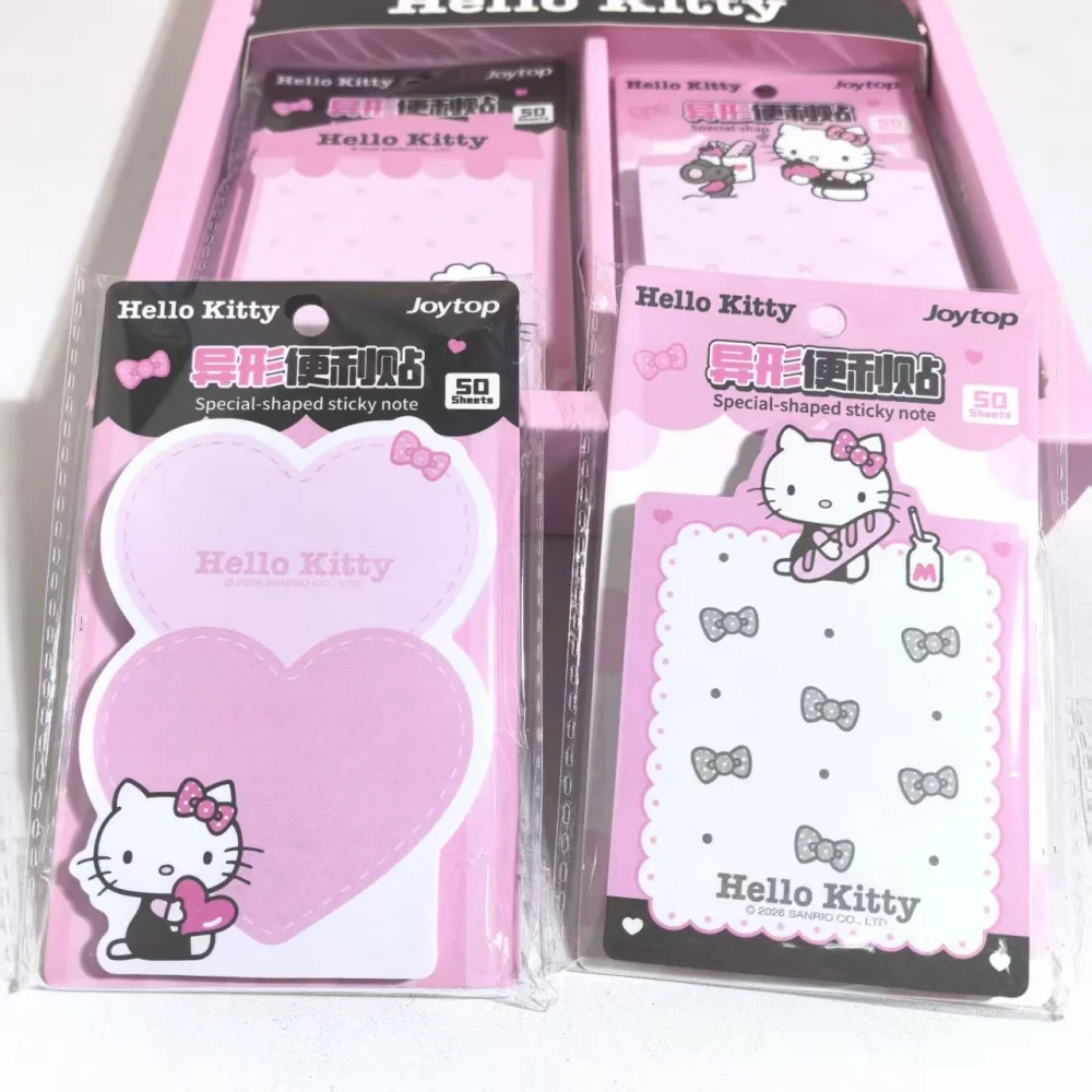 Genuine Sanrio Hello Kitty Special-shaped Sticky Notes Kawaii Cartoon Self-adhesive Memo Pads School Office Stationery