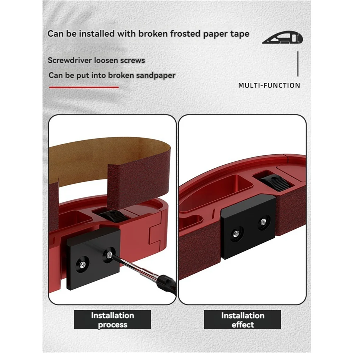 Sandpaper Holder Set Woodworking Sand Framer Adjustable Curve Polishing Belt Sander Arc Angle Burnish Abrasive Tool