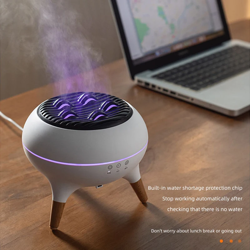 New Flame Humidifier Bedroom Aromatherapy Machine Flame Light Colorful Atmosphere Light Night Light Sleeping Small Humidifier