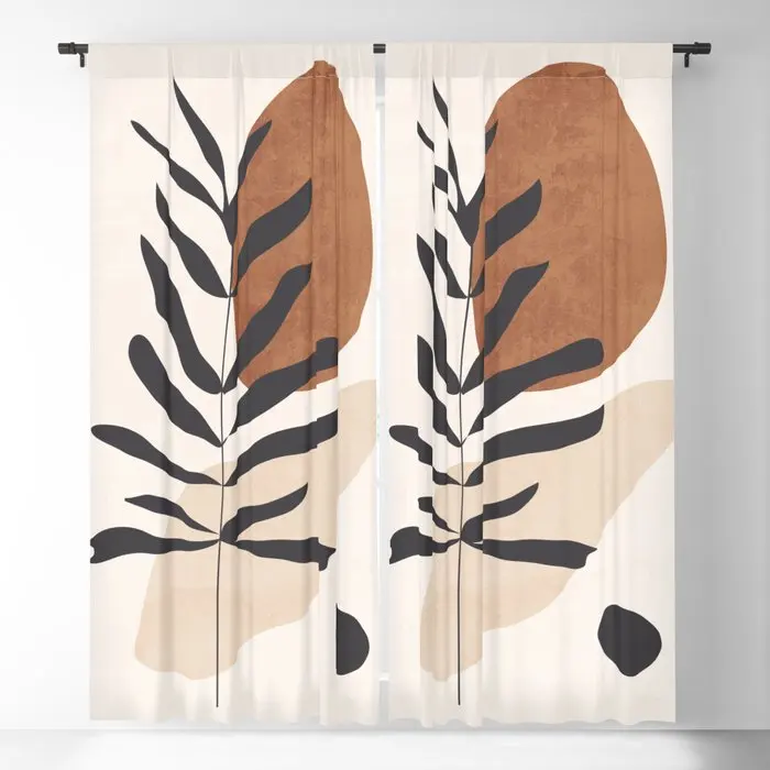 Abstract Art /Minimal Plant 12 Blackout Curtains 3D Print Window Curtains For Bedroom Living Room Decor Window Treatments