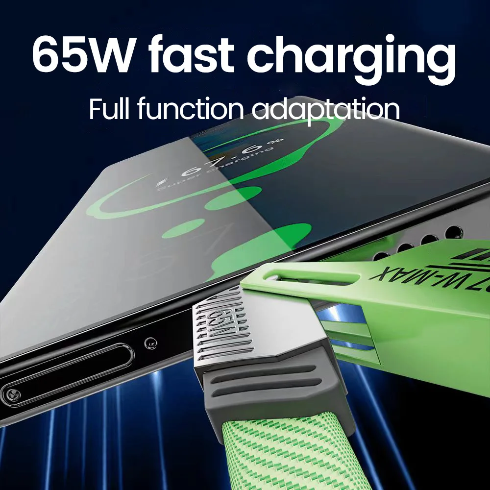 PD 65W/27W 4 in 1 Mecha Fast Charging Data Cable Cord For iPhone 15 Samsung Xiaomi USB Type C Multi Port Quick Charge Wire Line