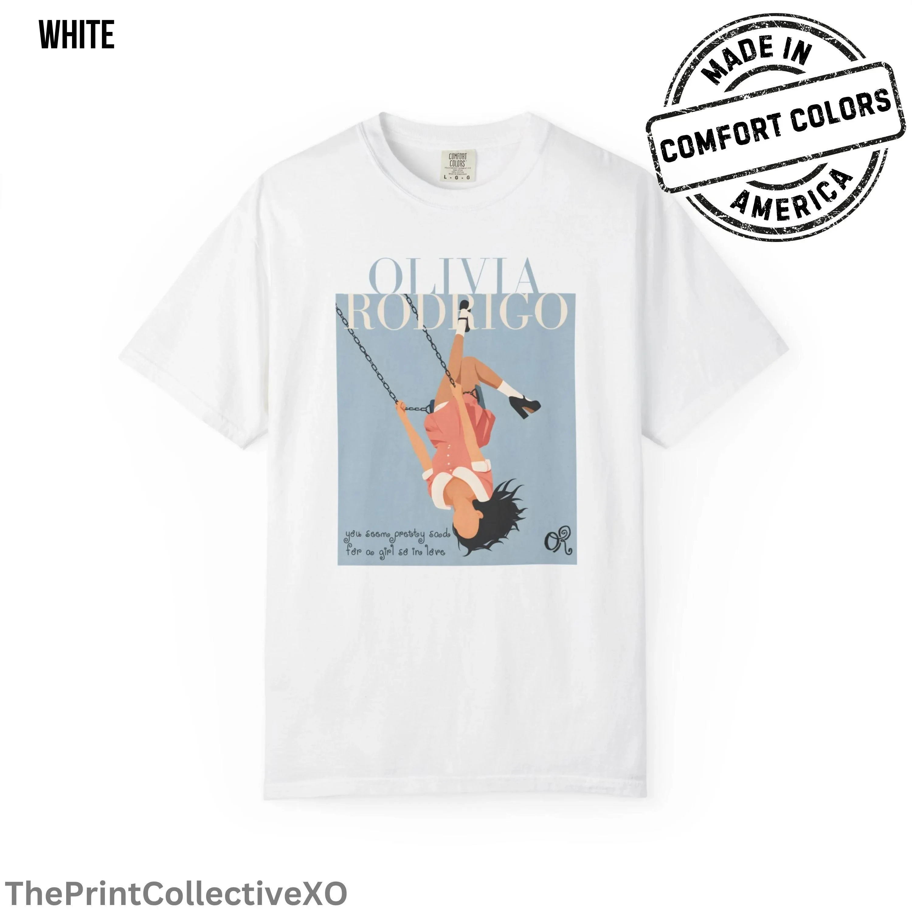 2026 Olivia Rodrigo Shirt 2026 Tour Sad Girl Album Shirt A Girl So in Love Music T-shirt Y2k Ins