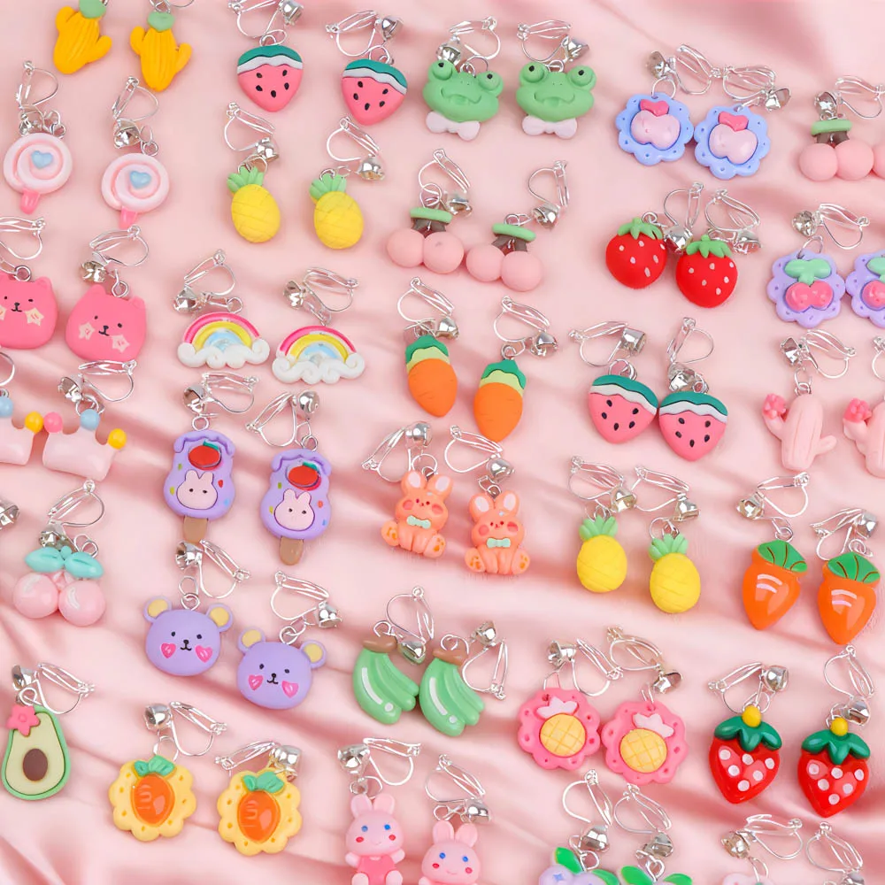 10/20 زوج/وحدة موضة لطيف مضحك سحر الحلو الفاكهة الفراولة أقراط للنساء مجوهرات يومية حفلة هدية اكسسوارات مزيج نمط #1