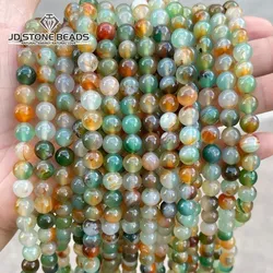 Dyed Color Peacock Agate Beads Natural Stone Round Loose Spacer 4 6 8 10 12mm For Jewelry Making Diy Necklace Bracelet Accessory