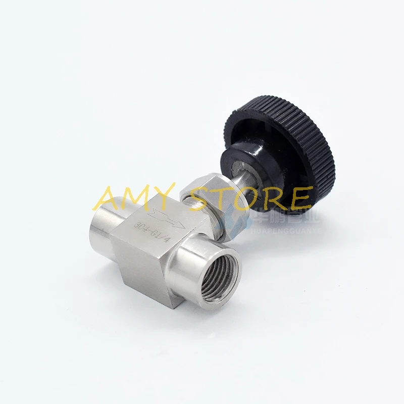 1/8 "1/4" 3/8 "1/2" 3/4 "BSP Dây Chuyền Bằng Nữ Sợi Thép Không Gỉ 304 Điều Khiển Lưu Lượng Động van Van Kim Cho Nước Khí Dầu