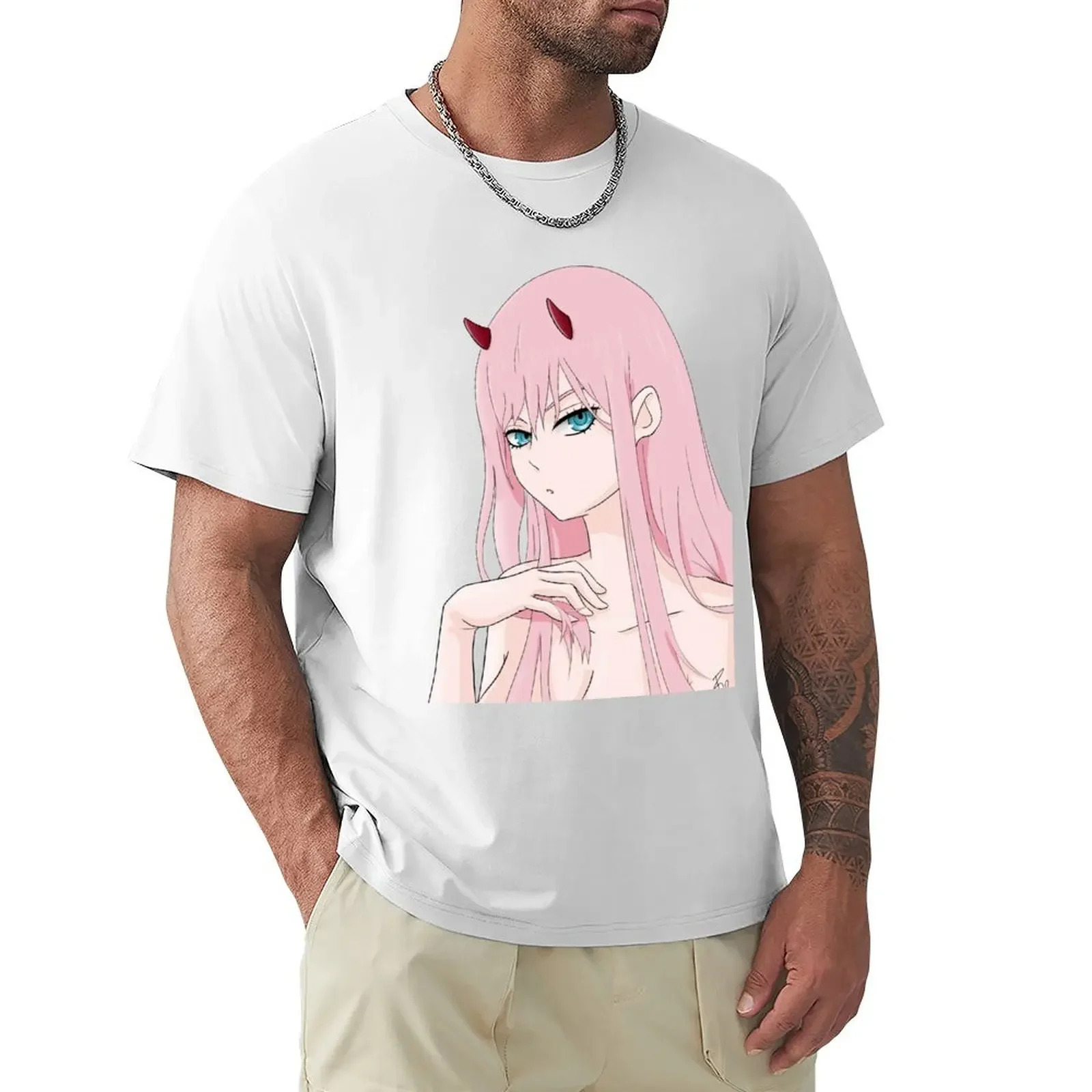 

Zero Two - Darling in the Franxx T-shirt sports fans summer tops anime fruit of the loom mens t shirts