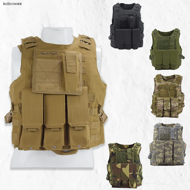 

Nylon 600D men's air gun color bullet CS outdoor protection lightweight vest multi-functional combat vest outdoor hunting vest