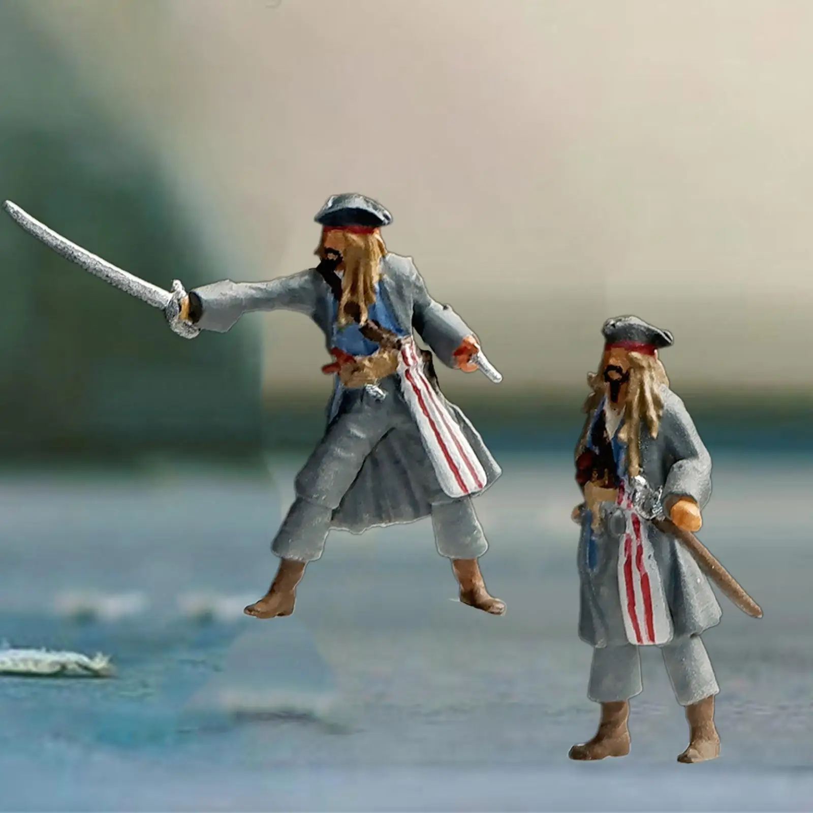 1/64 Piratenactiefiguren Kleine Mensen Modelleren Verjaardagscadeau-Idee Miniatuur Beeldjes Piratenfiguren Voor Kinderen Van 5 Jaar En Meisjes Jongens