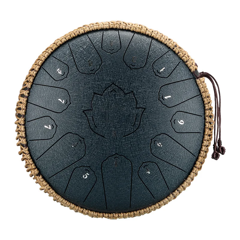 Hluru Steel Tongue Drum Glucophone 13 Zoll 15 Noten C Tone Music Drum Ethereal Drum Percussion Musikinstrumente Steel Drum – Detail 14