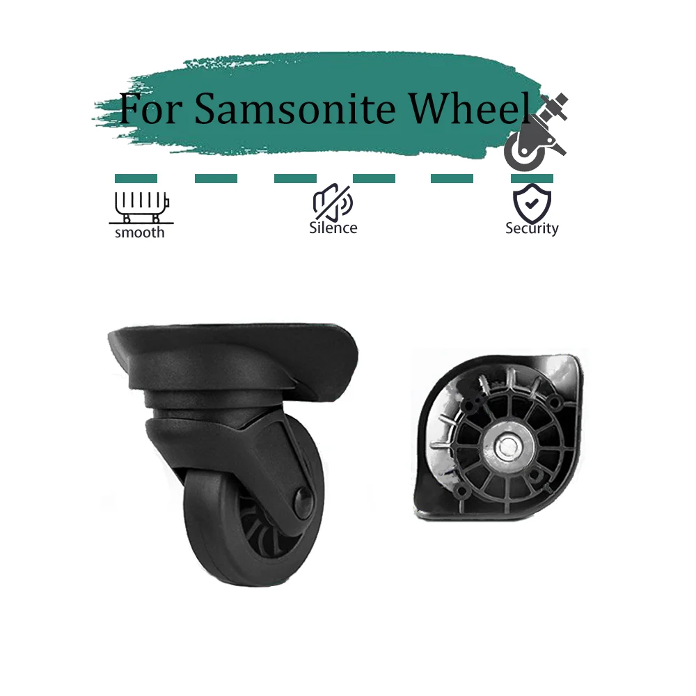 

For Samsonite 06 Black Universal Wheel Replacement Suitcase Rotating Smooth Silent Shock Absorbing Travel Accessories Casters