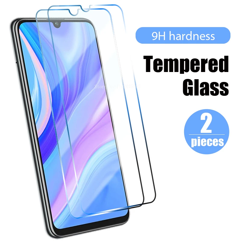 Protetor de tela de vidro temperado para huawei p30, p40, p20 lite, p20 pro, p50, y6p, y8p, y6, y7, y9, p inteligente, z, p, s inteligente, 2pcs