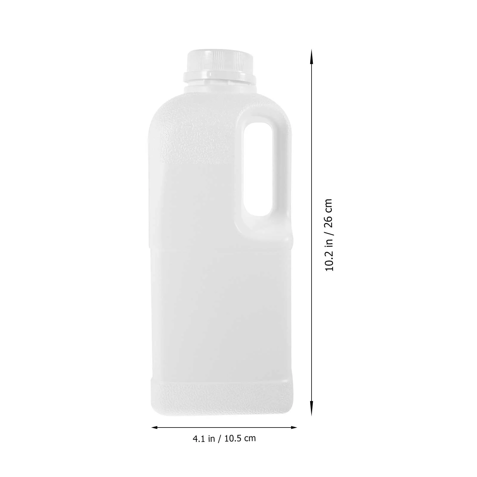 3 Pcs 2l Food Plastic Bucket Portable Water Jug Square Bottle Gallon with Ergonomic Handle Leak-proof Caps Milk