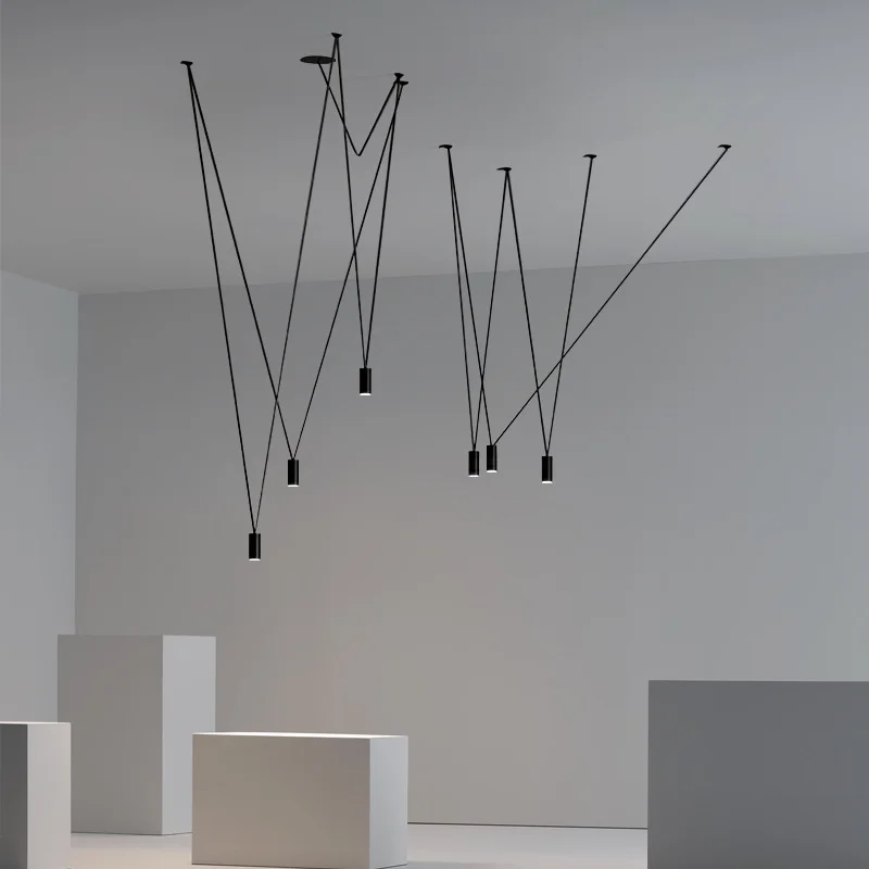 Lámpara colgante de diseño único que combina con luces simples y modernas, decoración geométrica, luz colgante lineal Vintage para cocina y cafetería