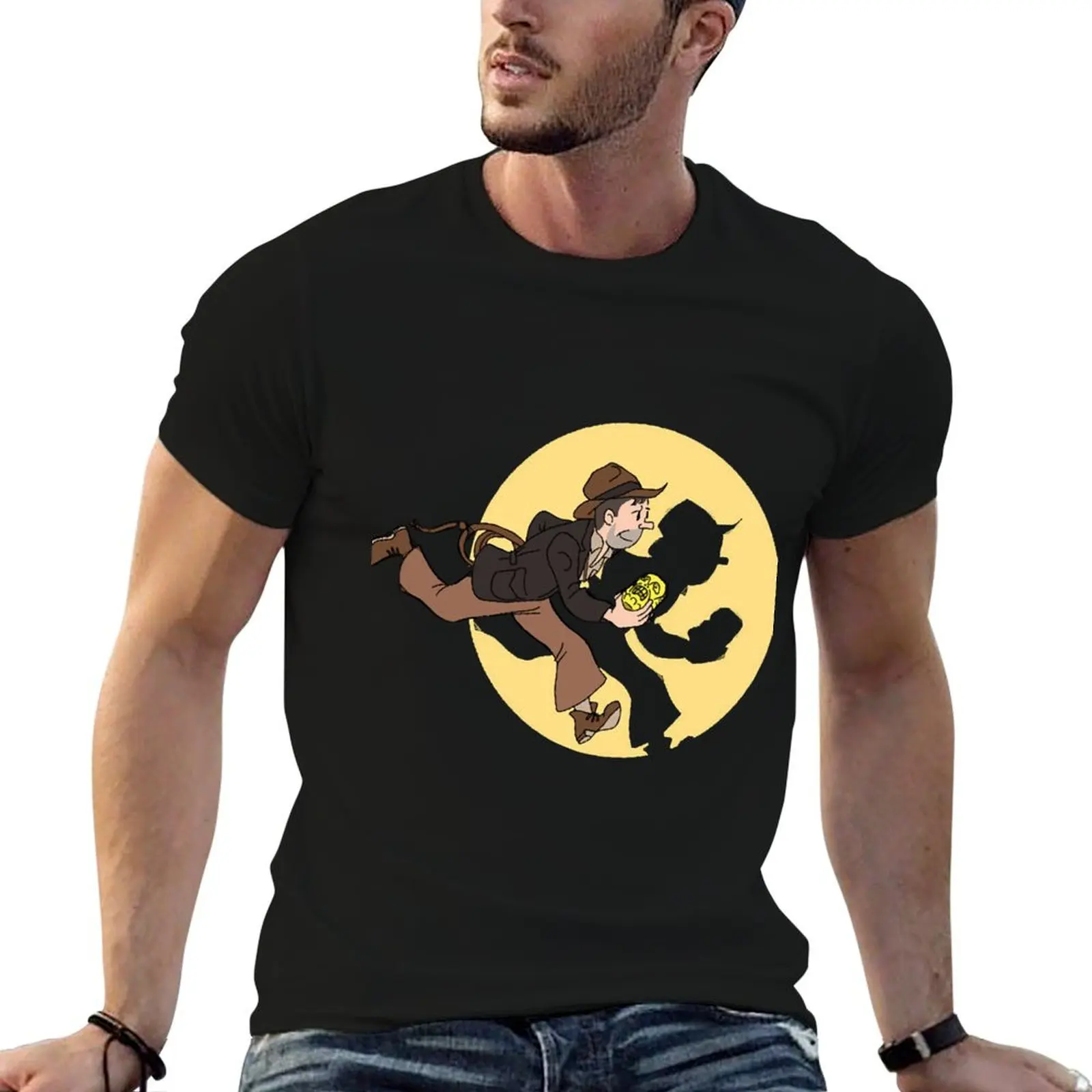 Camiseta Les Aventures des Indy, camisetas divertidas de algodón, camisetas de algodón para hombre, camiseta 100% de algodón para hombre, camiseta de alta calidad