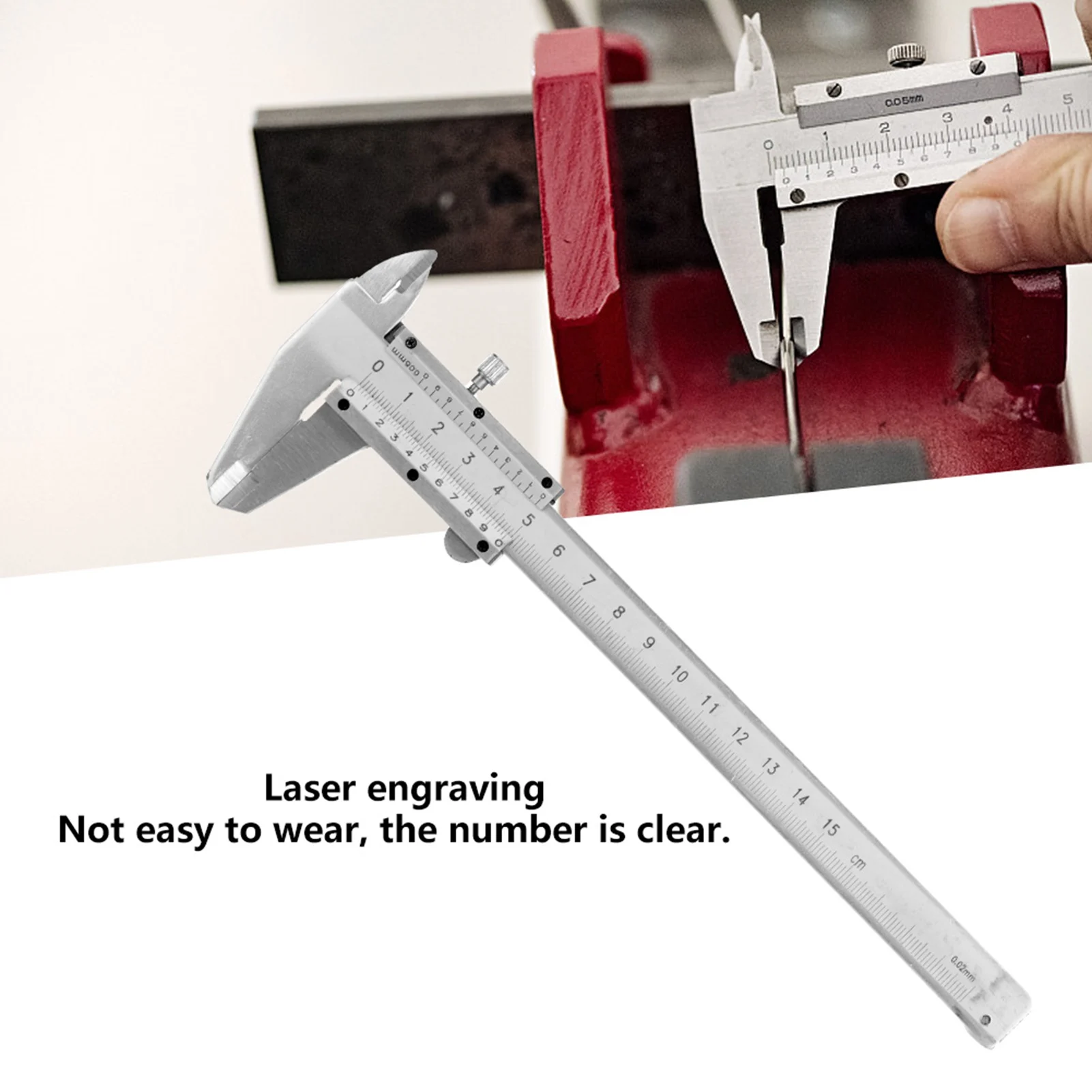 Caliper Vernier Caliper High Accuracy Carbon Steel Metal Vernier Caliper Micrometer Gauge Measuring Tool 0‑150mm Vernier Ruler