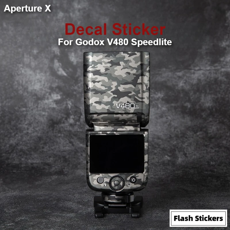 For Godox V480 TTL Speedlite Skin Camera Flash Sticker V480C V480F V480S V480N Premium Decal Skin V 480 Protector
