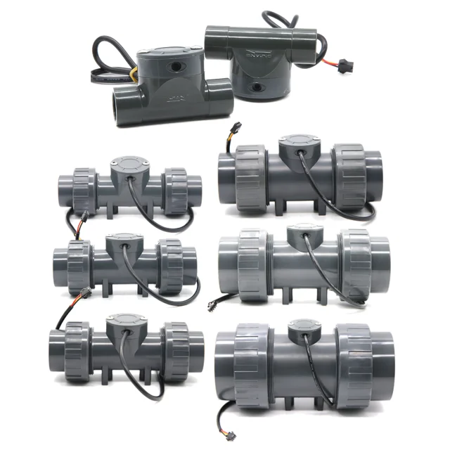 ZJPVC-DN50 DC24V نبض الناتج مقياس التدفق الكهرومغناطيسي 2 ''مستشعر التدفق 60-1160L لمواد مياه الصودا الصناعية السوائل UPVC