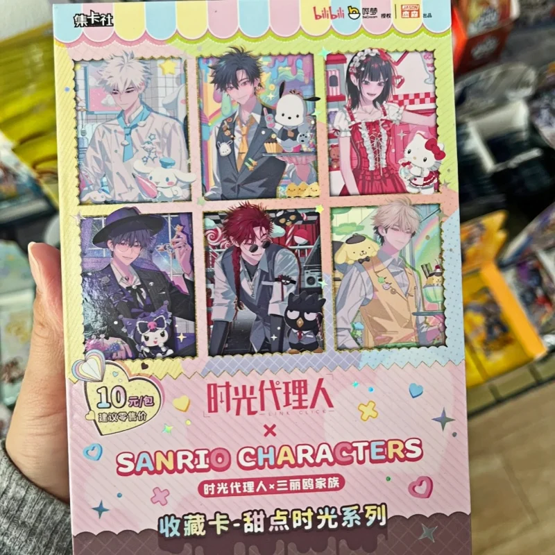 

Подлинная карта.Fun Link Click Cards Sanrio Series Аниме Коллекционные карты Mistery Box Настольные игры Игрушки Подарки на день рождения