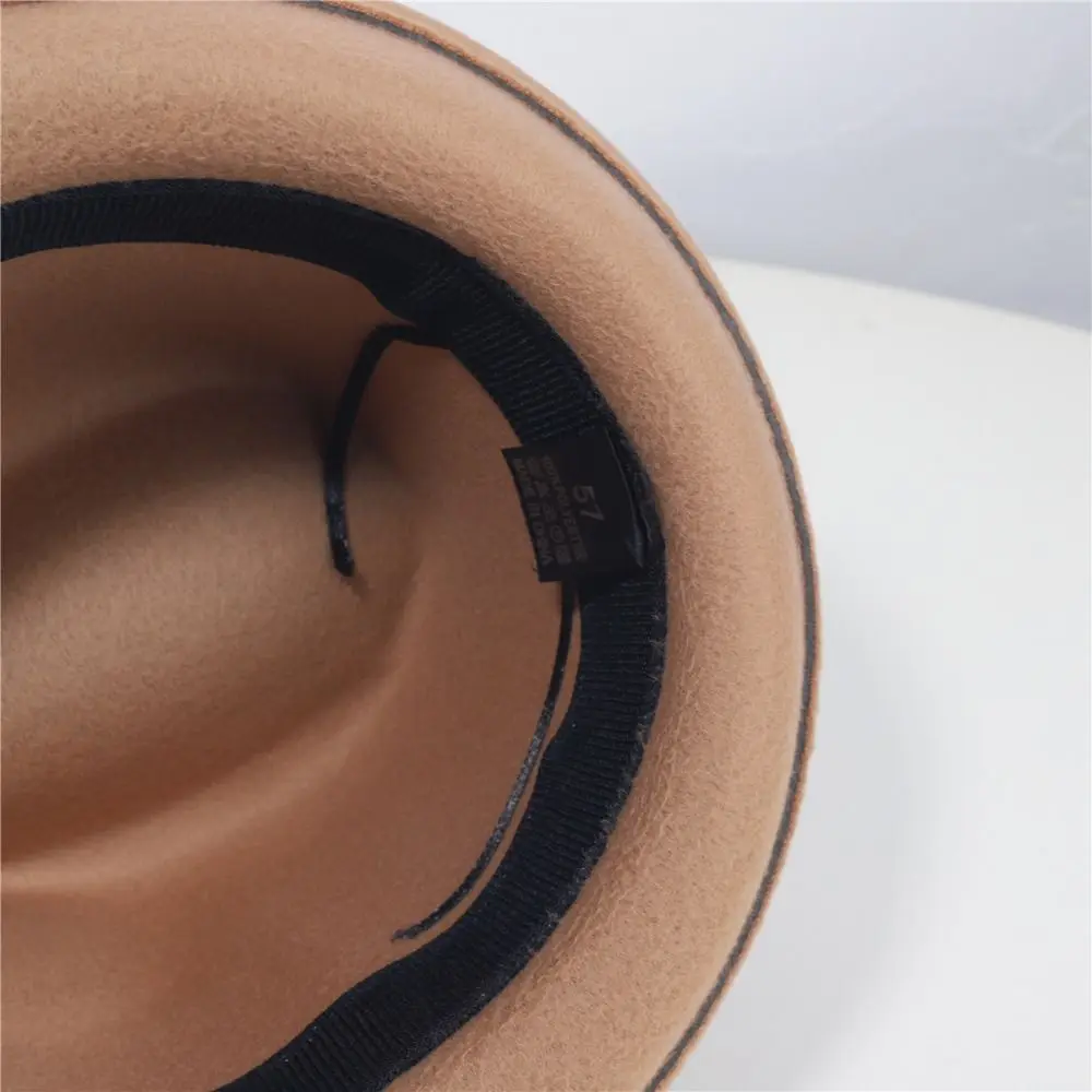 Casual Dress Up Feather Decors Fedora Hat Fedora Hat Panama Bucket Hat Woolen Vintage Jazz Hat Cowgirl Party Decorations