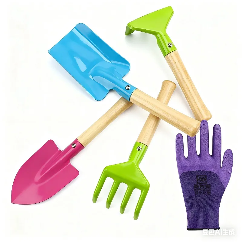 

Ergonomic Garden Shovel and Comfortable Gloves Combo Non-Slip Grip Easy Clean Ideal for Home Garden Use