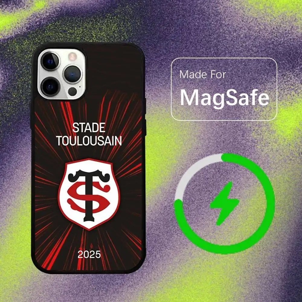Stade-Toulousain Phone Case For iPhone 16,15,14,13,12,11,Pro,Max,Plus,Mini,SE Rugby French Magsafe Magnetic Wireless Charging