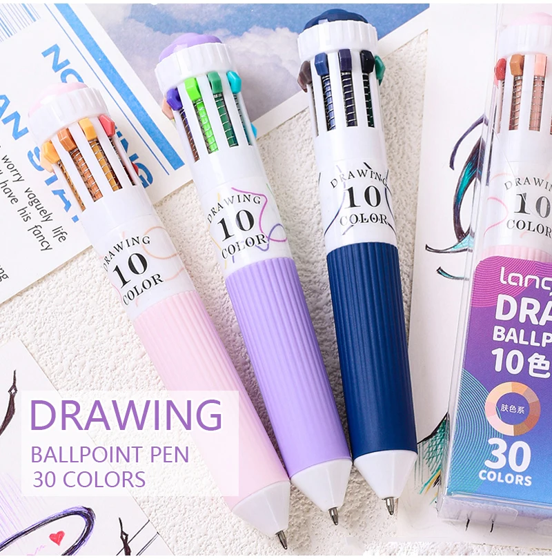 3/6 Teile/schachtel Kreative 10-in-1 Farbige Zeichnung Kugelschreiber Set 88 Farben Hand Konto Zeichnung Stift für Malerei & Studie Markierung – Detail 2